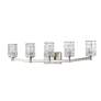 7_Aubrey 40 3/4" Wide Brushed Nickel 5-Light Bath Light more views