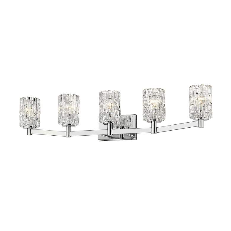Image 5 Aubrey 40 3/4" Wide Chrome 5-Light Vanity Bath Light more views