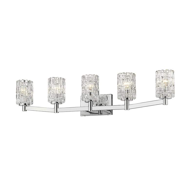 Image 5 Aubrey 40 3/4 inch Wide Chrome 5-Light Vanity Bath Light more views