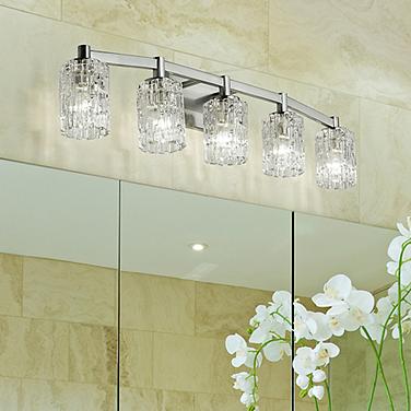 Aubrey 40 3/4" Wide Brushed Nickel 5-Light Bath Light