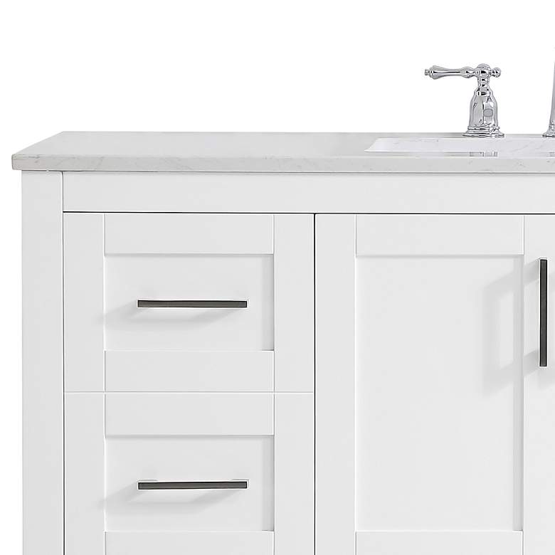 Image 3 Aubrey 48" Wide White 4-Door Single Sink Bathroom Vanity more views
