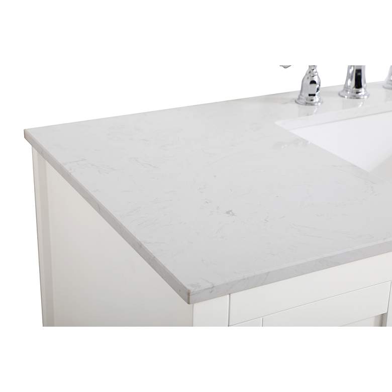 Image 4 Aubrey 48" Wide White 4-Door Single Sink Bathroom Vanity more views
