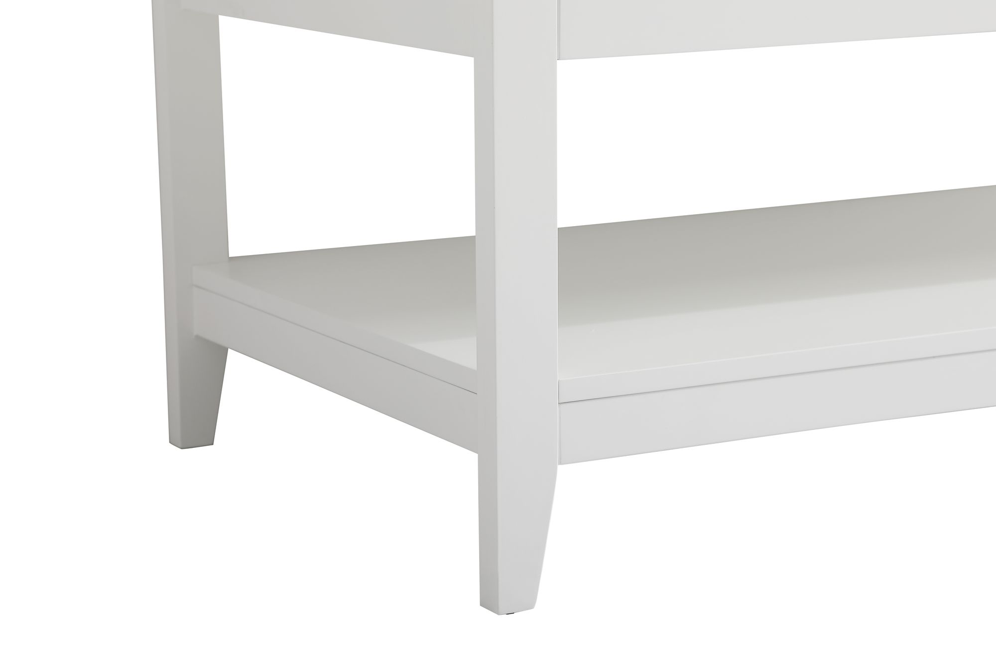 Aubrey 48" Wide White 4-Door Single Sink Bathroom Vanity