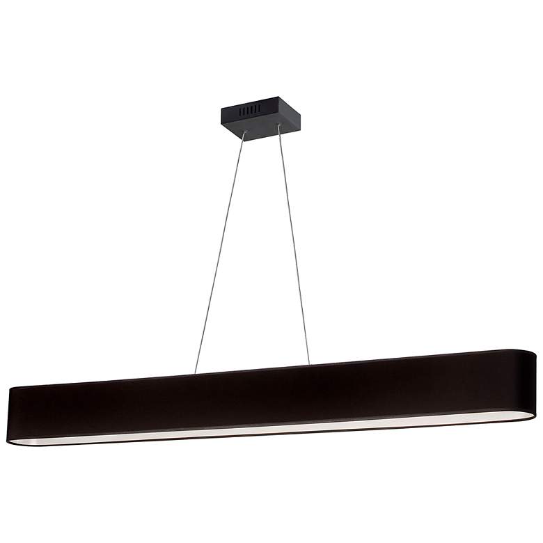 Image 2 Aubrey 51" Wide Horizontal Oval Matte Black 30W Pendant