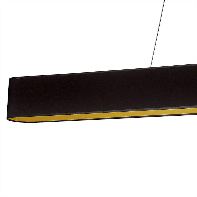 Image 3 Aubrey 51" Wide Matte Black Gold LED Pendant Light more views