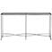Aubrey 55" Wide Glass Top Silver Iron Modern Console Table