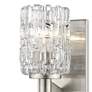 Aubrey 9 1/4" High Brushed Nickel Clear Glass Wall Sconce