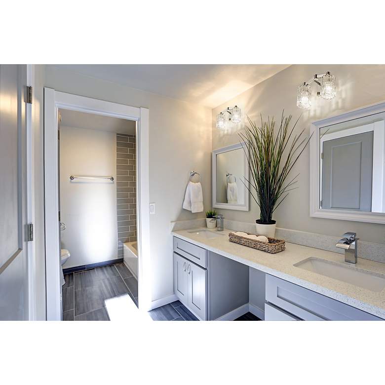 Image 4 Aubrey 9 1/4" High Chrome 2-Light Wall Sconce more views