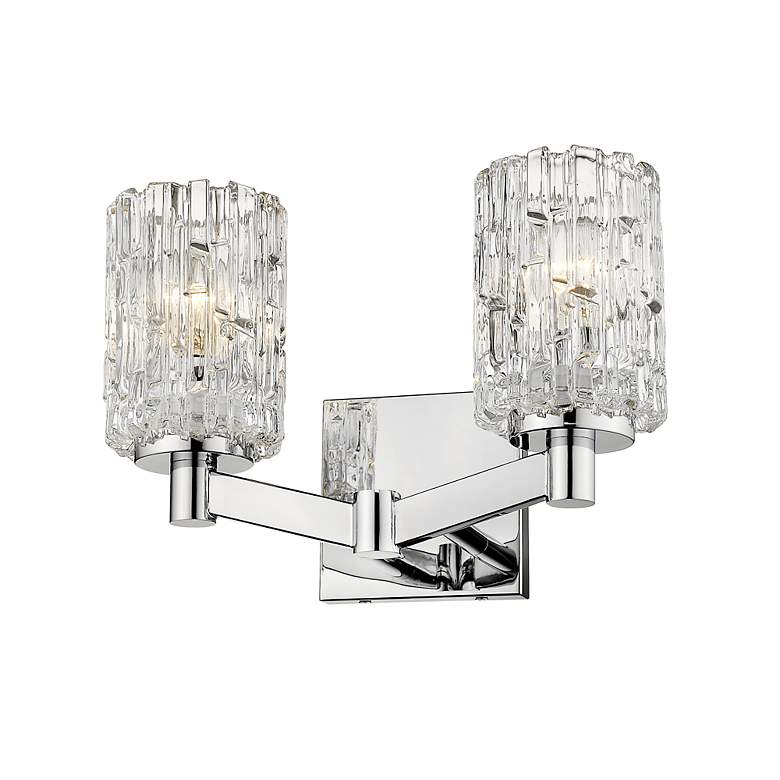Image 5 Aubrey 9 1/4" High Chrome 2-Light Wall Sconce more views