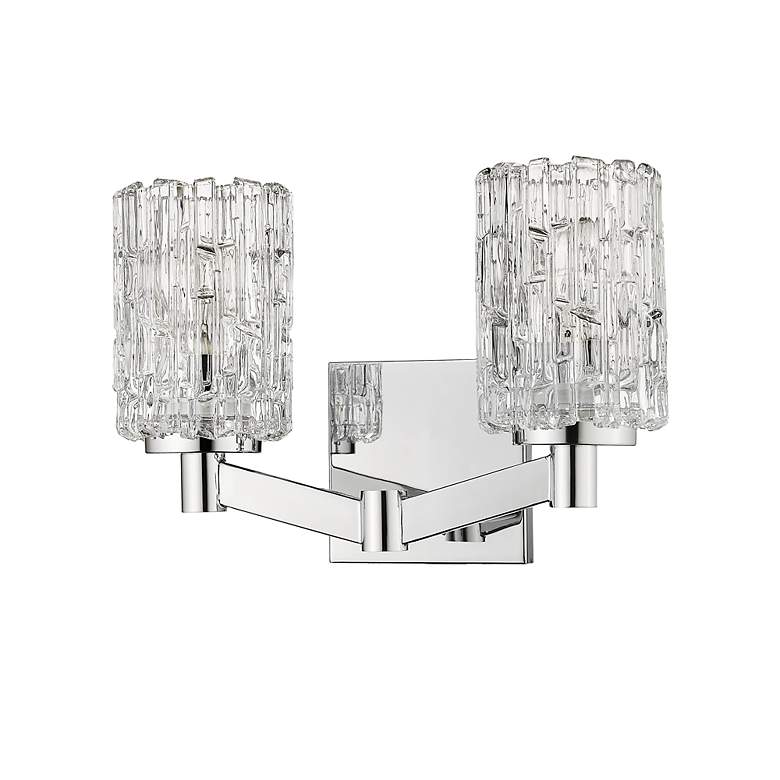 Image 6 Aubrey 9 1/4" High Chrome 2-Light Wall Sconce more views