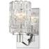 Aubrey 9 1/4" High Chrome Clear Glass Wall Sconce