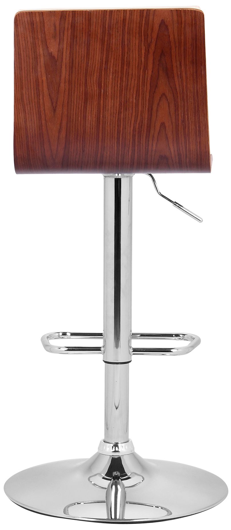 Aubrey Adjustable Swivel Barstool in Cream Faux Leather and Chrome Finish