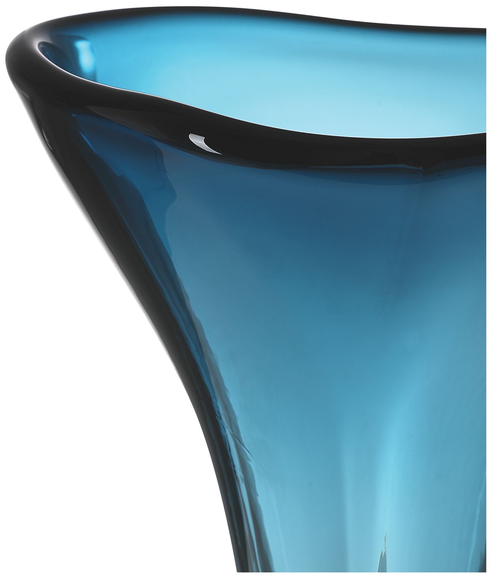 Image 2 Aubrey Blue Fluted Vase more views