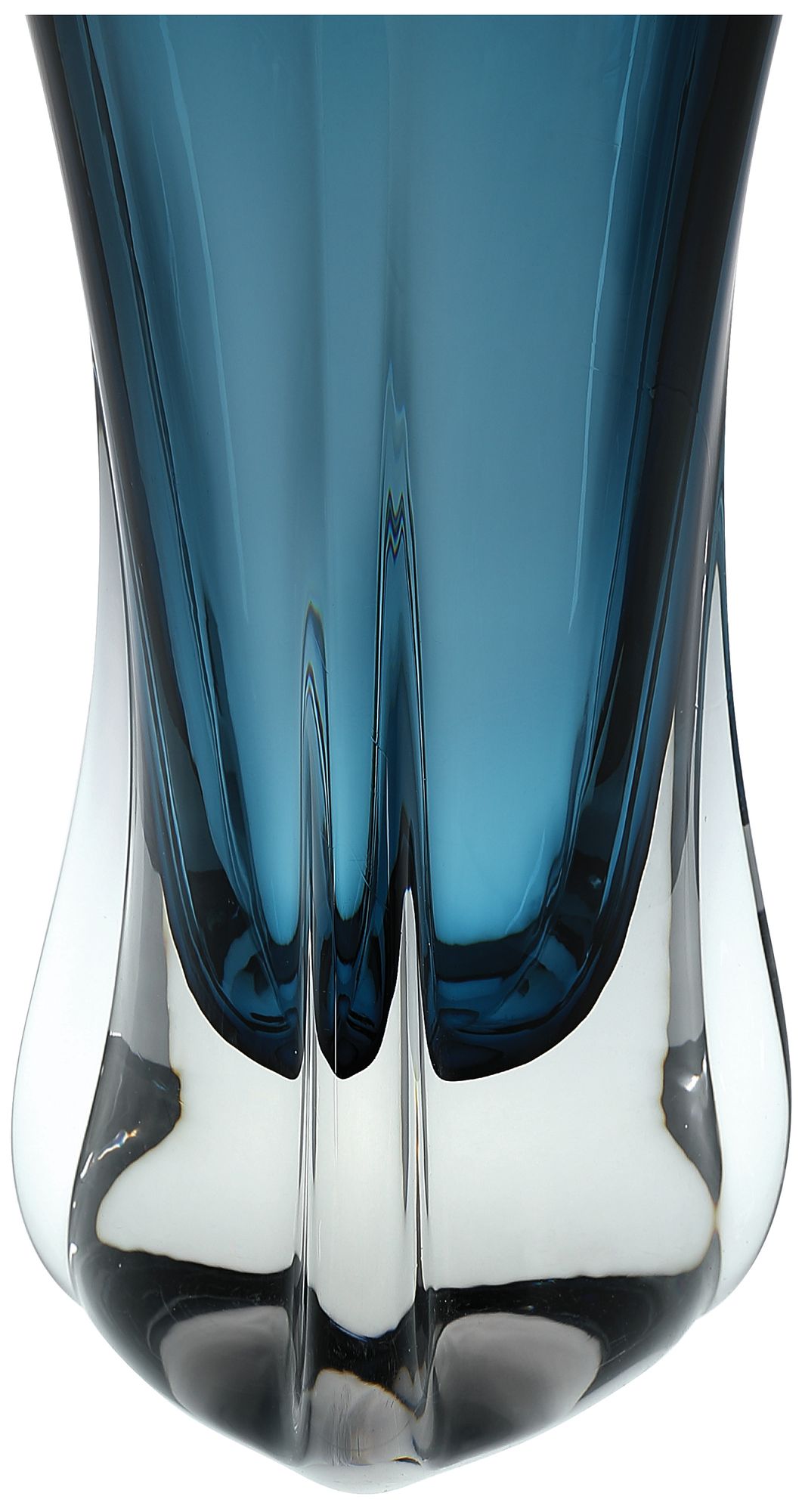 Image 4 Aubrey Blue Fluted Vase more views
