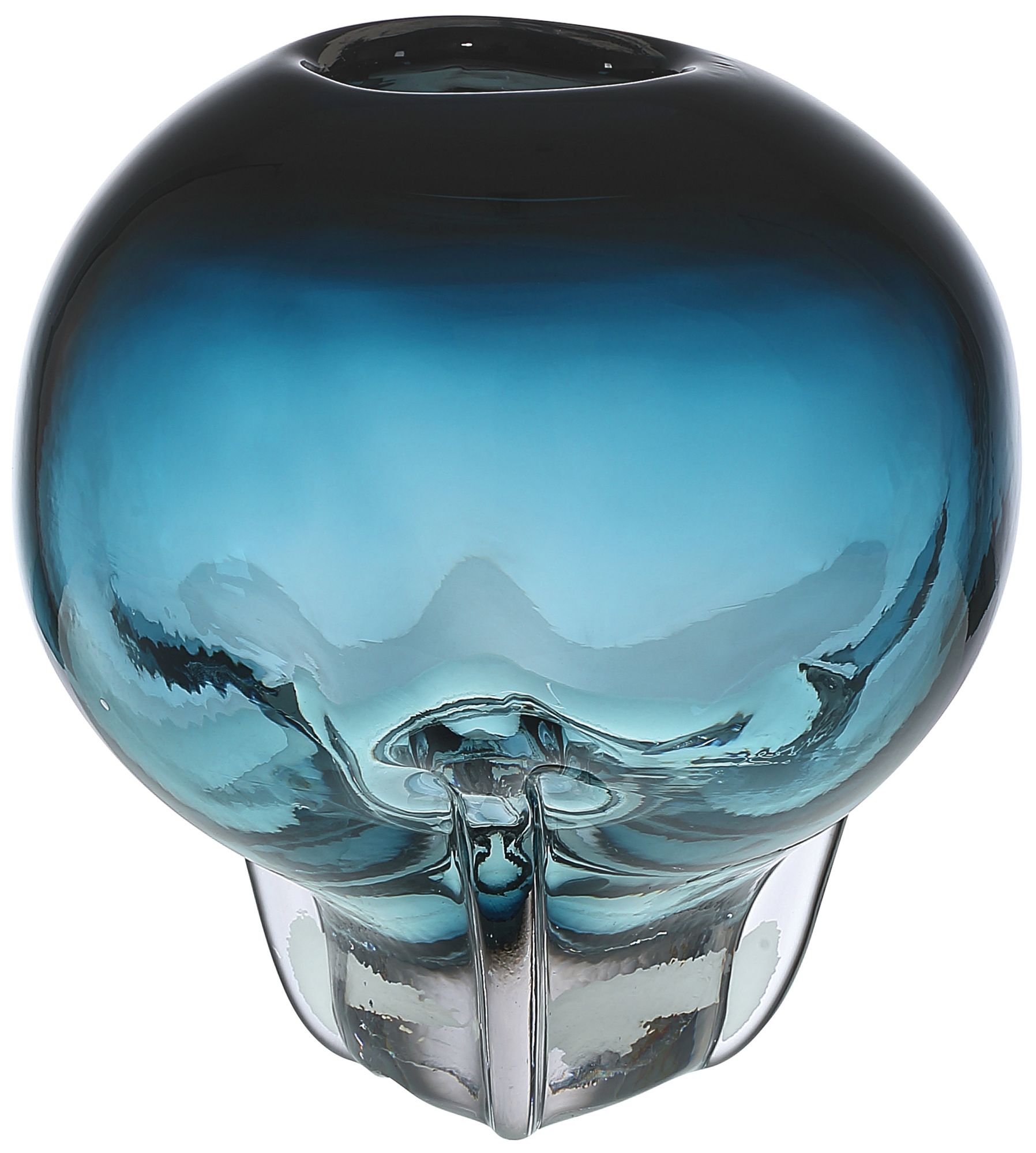 Image 3 Aubrey Blue Orb Vase more views