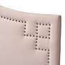 Aubrey Light Pink Velvet Fabric Upholstered Full Headboard