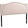 Aubrey Light Pink Velvet Fabric Upholstered Headboard