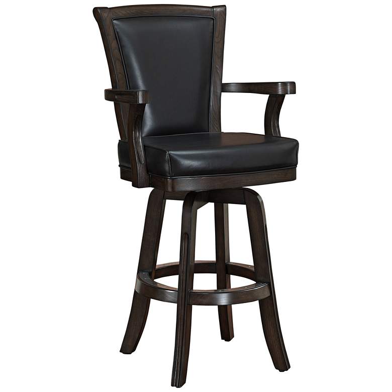 Image 1 Auburn 31" Java Bonded Leather Swivel Barstool