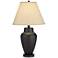 Auburn Hammered Bronze Table Lamp with Table Top Dimmer