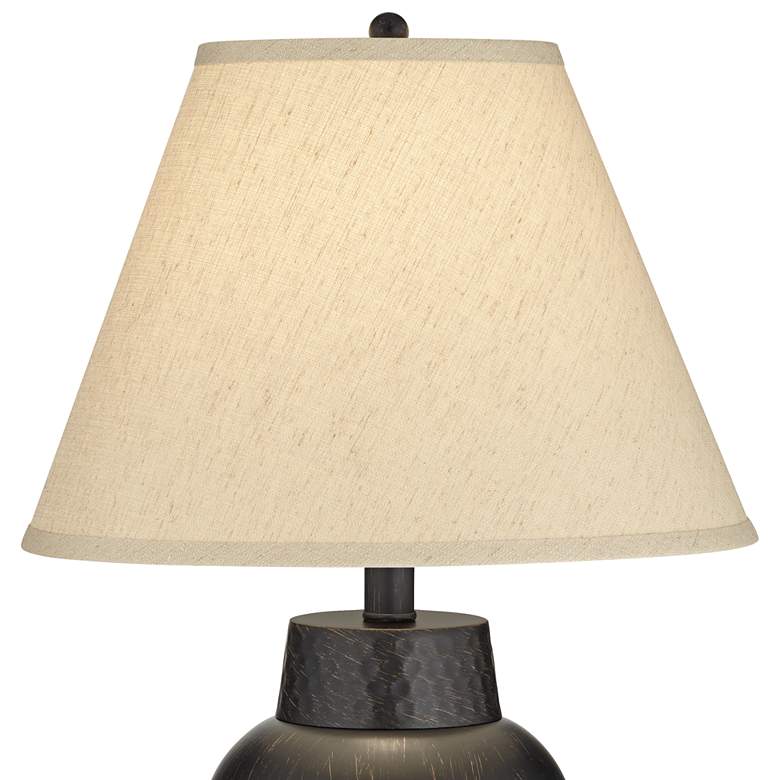 Auburn Hammered Bronze Table Lamp with Table Top Dimmer more views