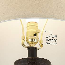 Image5 of Auburn Hammered Bronze Table Lamp with Table Top Dimmer more views