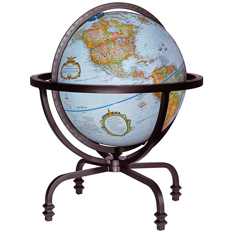 Image 1 Auburn Wrought Iron Desk Globe