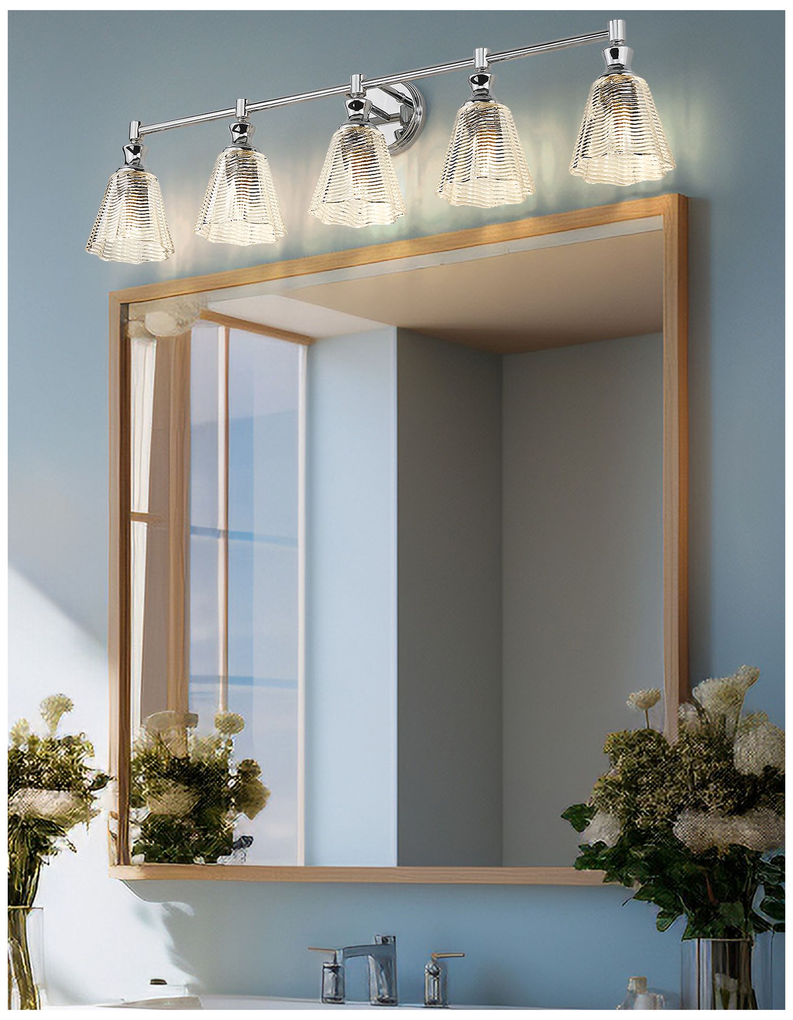 Image 2 Auden by Z-Lite Chrome 5 Light Vanity more views