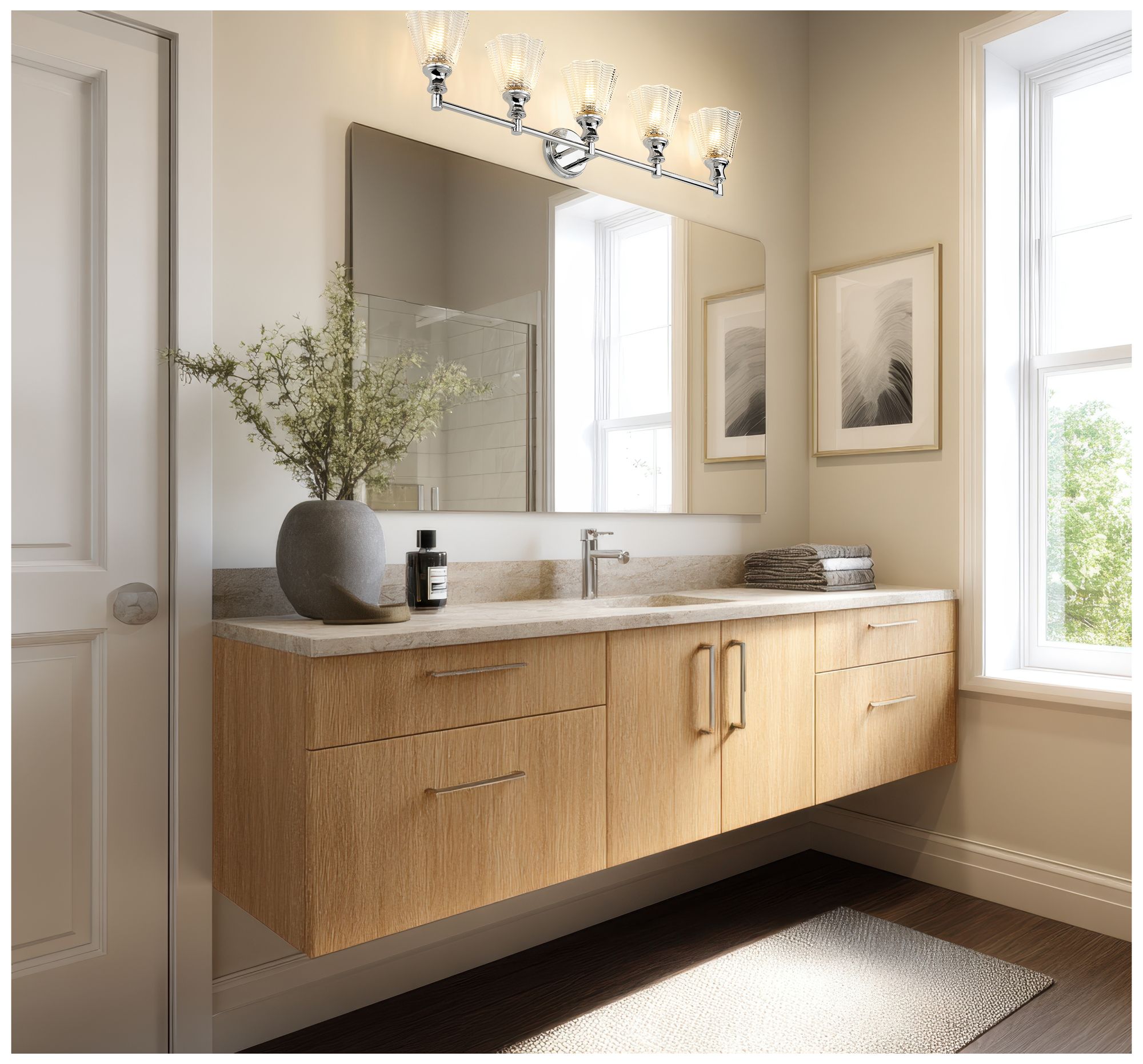 Image 3 Auden by Z-Lite Chrome 5 Light Vanity more views