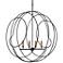 Auden Orb 33 1/4" Wide Antique Black 4-Light Chandelier