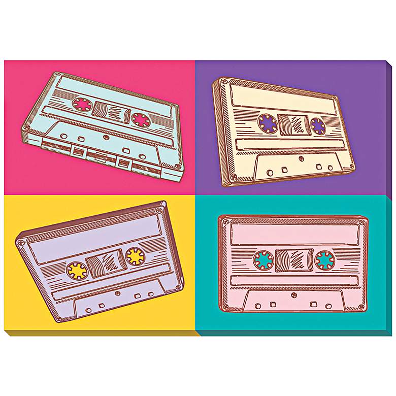 Image 1 Audio Cassettes 24 inch Wide Canvas Wall Art