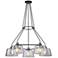 Audiophile 35 1/2"W Silver and Aluminum 5-Light Chandelier