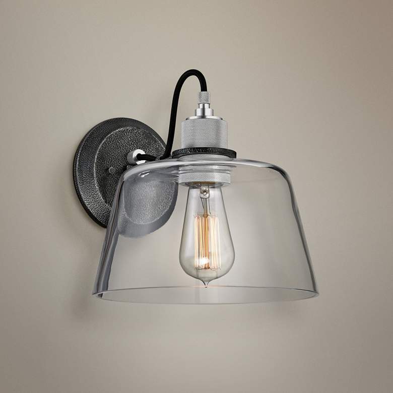 Image 1 Audiophile 9 1/2" High Old Silver and Aluminum Wall Sconce