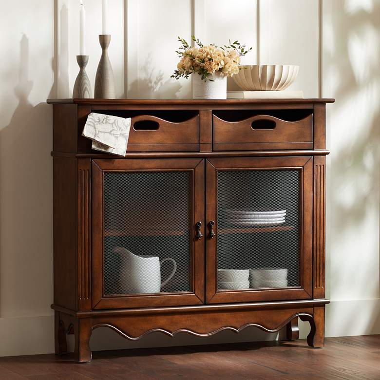 Image 1 Audley Java Finish 39 1/4" Wide Wood Chest by Elm Lane