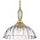 Audra 11 3/4" Wide Brushed Bronze and Clear Pendant Light