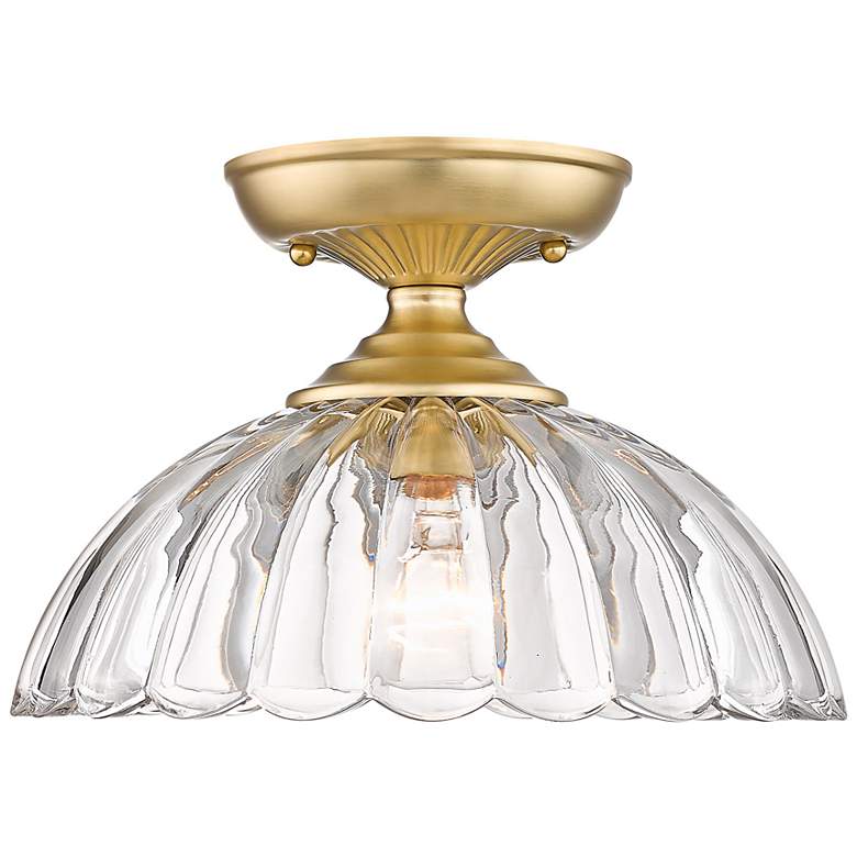 Image 4 Audra 11 3/4" Wide Brushed Champagne Bronze Ceiling Light more views
