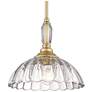 Audra 11 3/4" Wide Brushed Champagne Bronze Mini Pendant with Clear Gl
