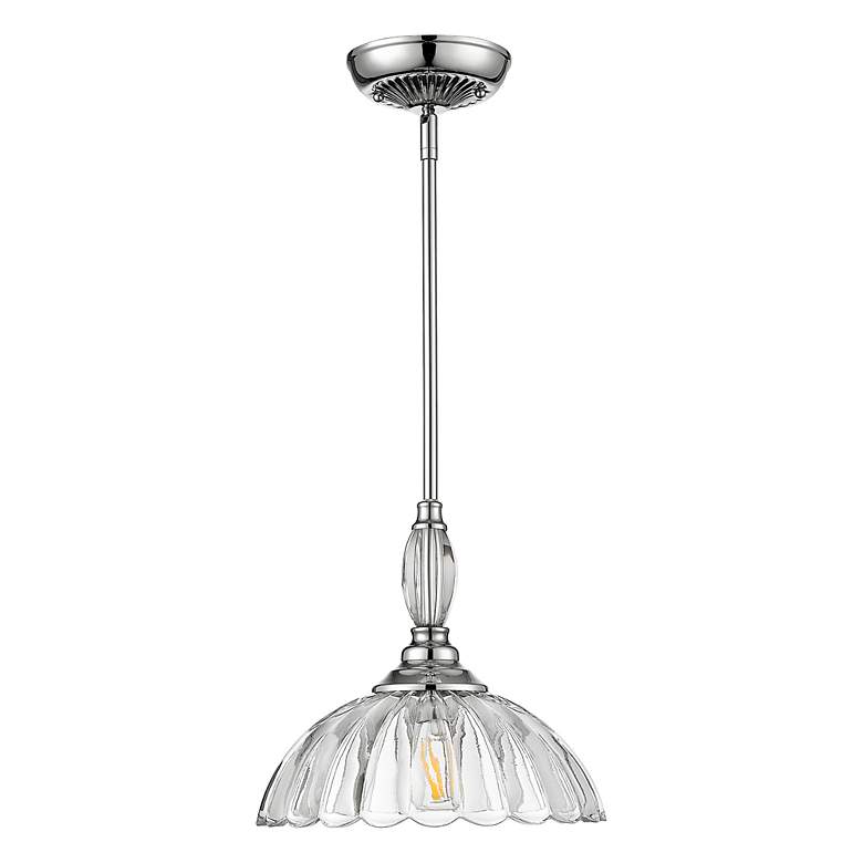 Image 2 Audra 11 3/4" Wide Chrome Mini Pendant w/ Clear Glass more views