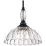 Audra 11 3/4" Wide Matte Black 1-Light Mini Pendant with Clear Glass