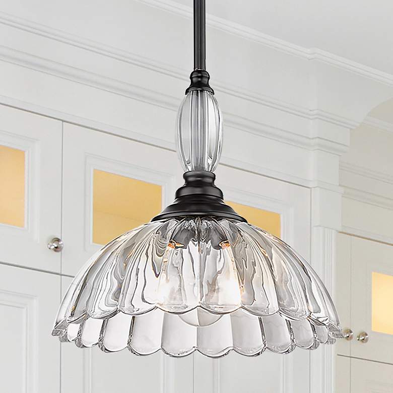 Image 1 Audra 11 3/4" Wide Matte Black Bowl Mini Pendant