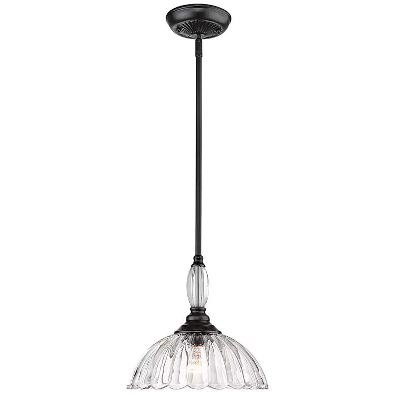 Image 6 Audra 11 3/4" Wide Matte Black Bowl Mini Pendant more views