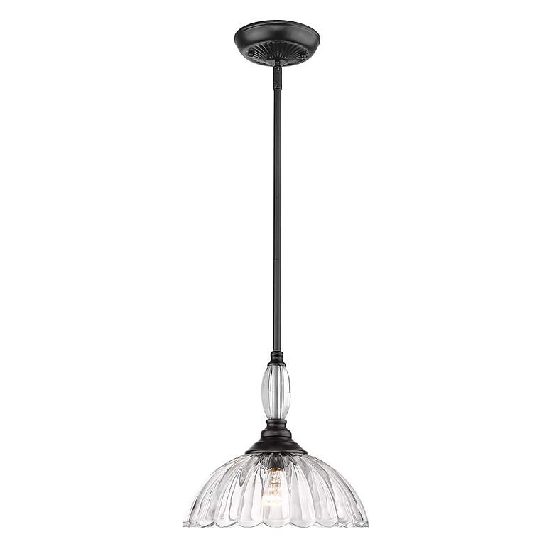 Image 7 Audra 11 3/4" Wide Matte Black Bowl Mini Pendant more views