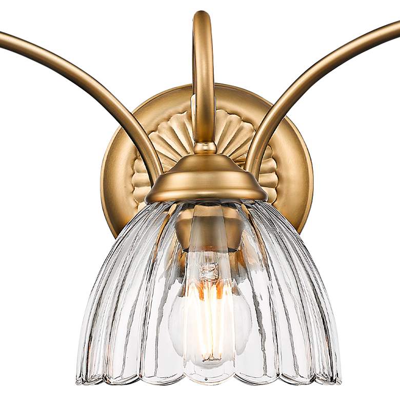 Image 2 Audra 25 1/2"W Brushed Champagne Bronze 3-Light Bath Light more views