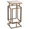 Audrey 25" Iron and Marble Accent Table