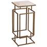 Audrey 25" Iron and Marble Accent Table
