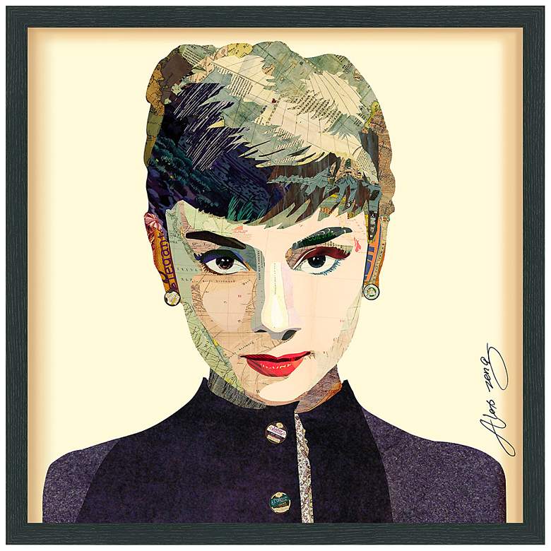 Image 2 Audrey 25" Square Dimensional Collage Framed Wall Art