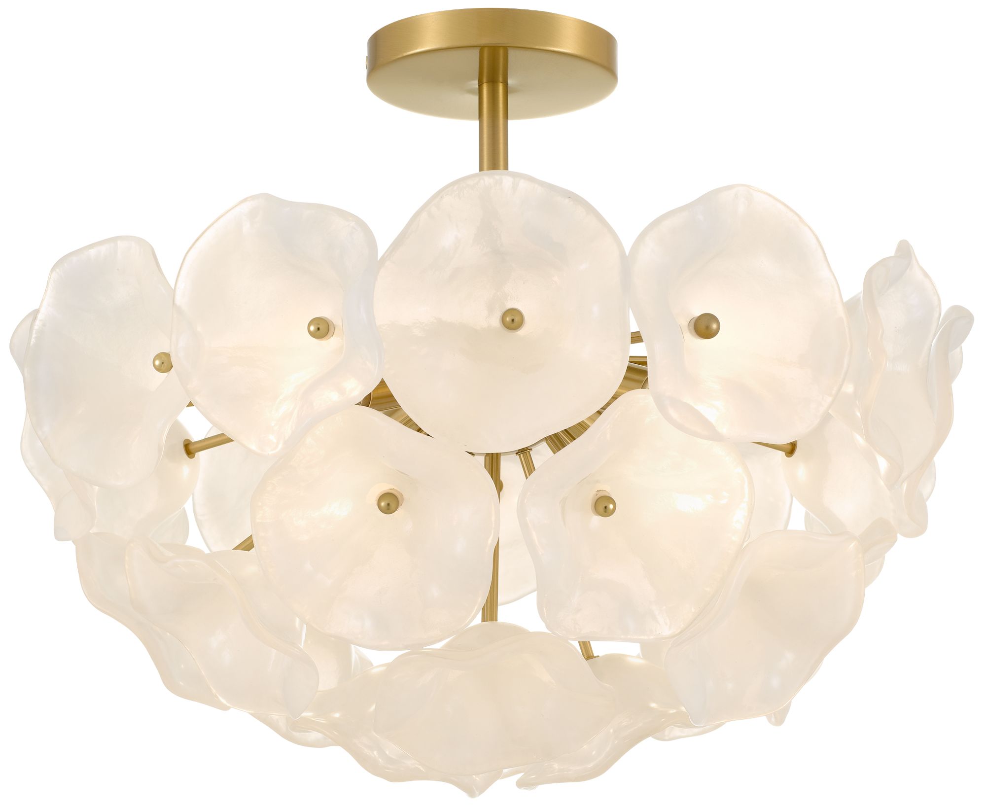Image 2 Audrey 4-Light Brushed Gold Semi-Flush Mount