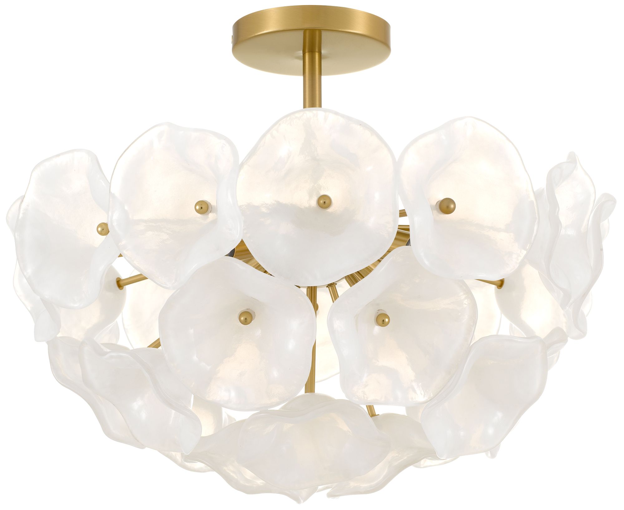 Image 3 Audrey 4-Light Brushed Gold Semi-Flush Mount more views