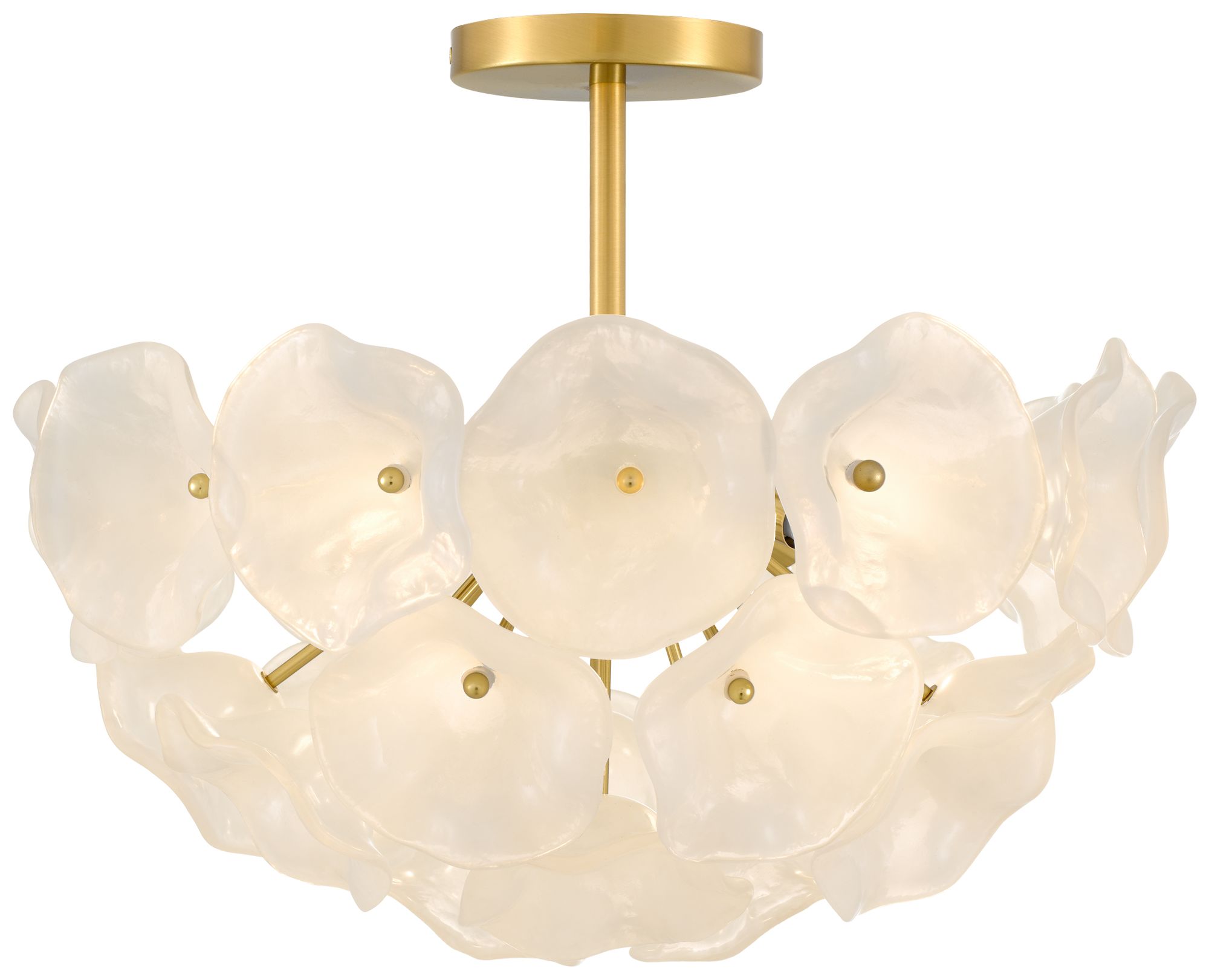 Image 4 Audrey 4-Light Brushed Gold Semi-Flush Mount more views