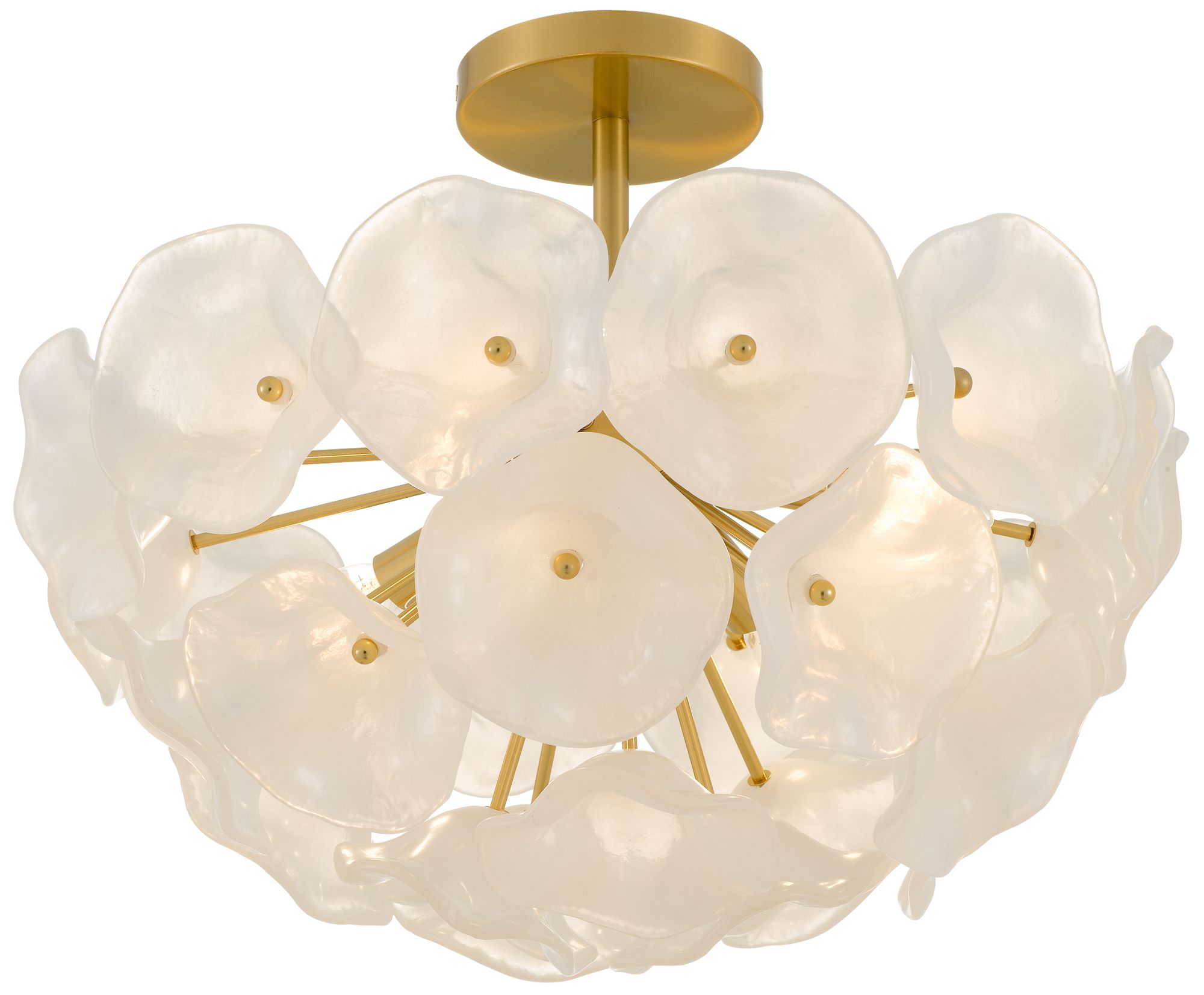 Image 5 Audrey 4-Light Brushed Gold Semi-Flush Mount more views