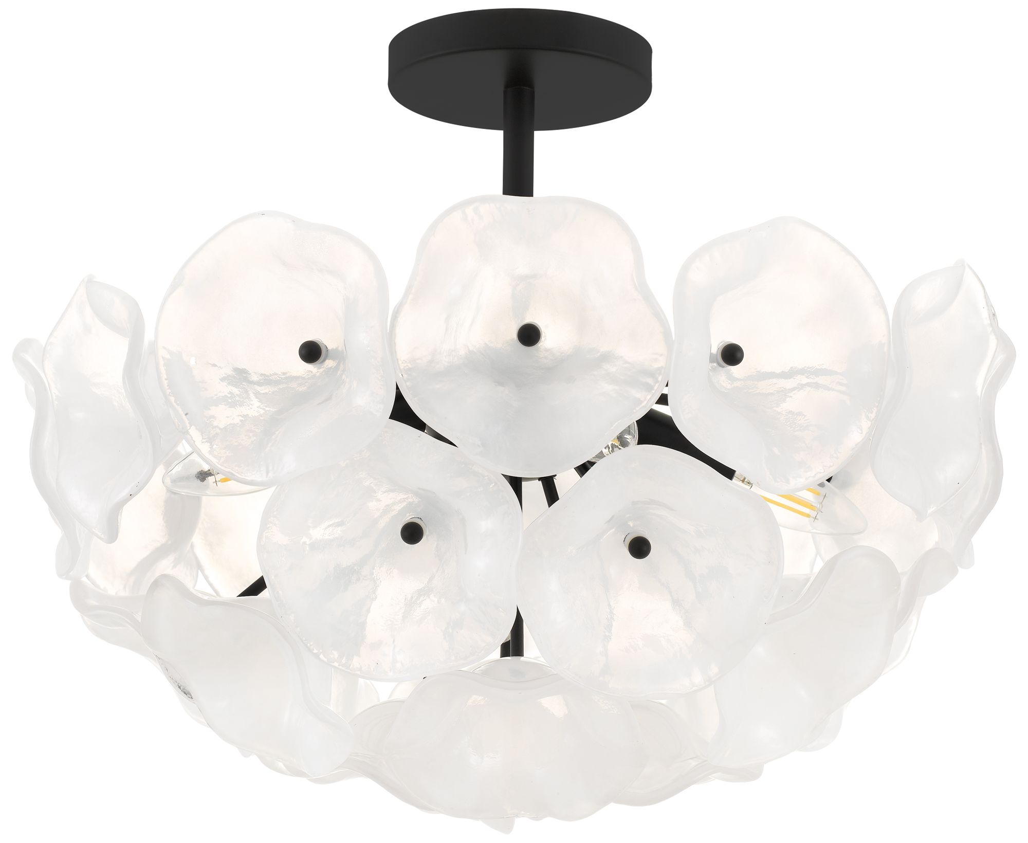 Thumbnail3 of Audrey 4-Light Matte Black Semi-Flush Mount more views